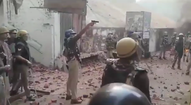 sambhal police firing